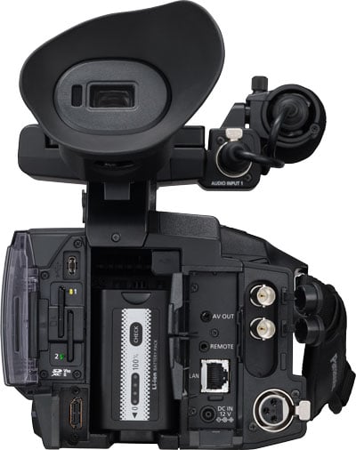 rear view of the panasonic camcorder