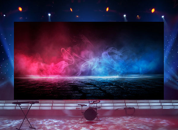 example of live footage of bands stage setup
