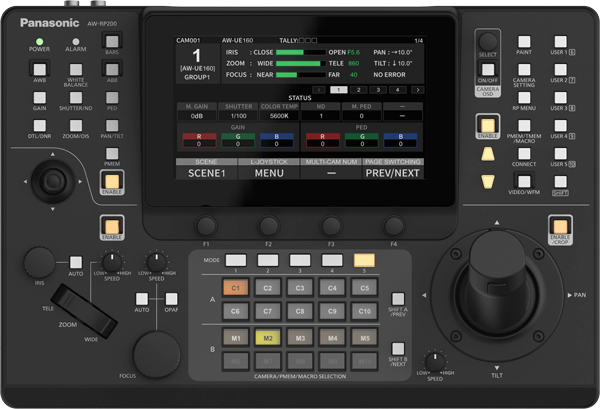 top down view of the panasonic remote camera controller