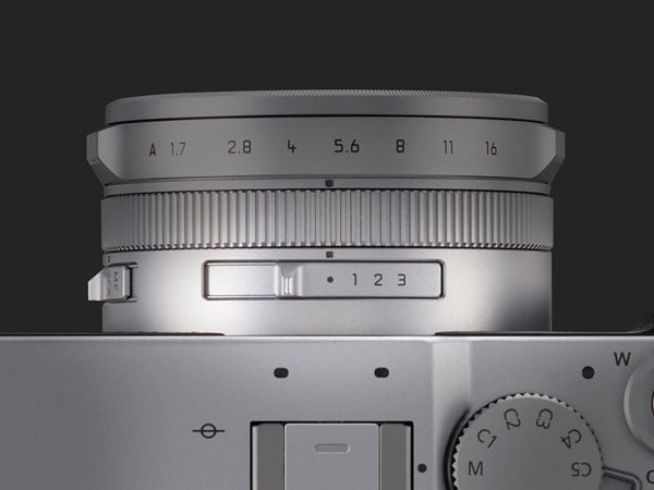 close up of the fn switch on the lumix camera