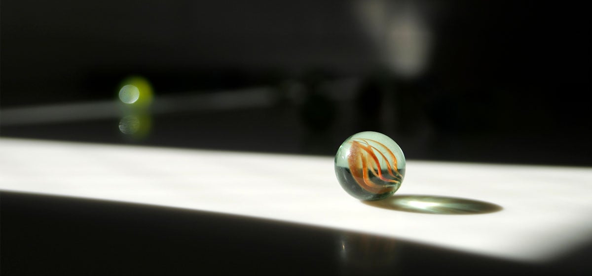 sample image of light shining onto a marble taken with the panasonic camera
