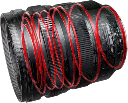 xray image showing the construction of the panasonic lumix s lens