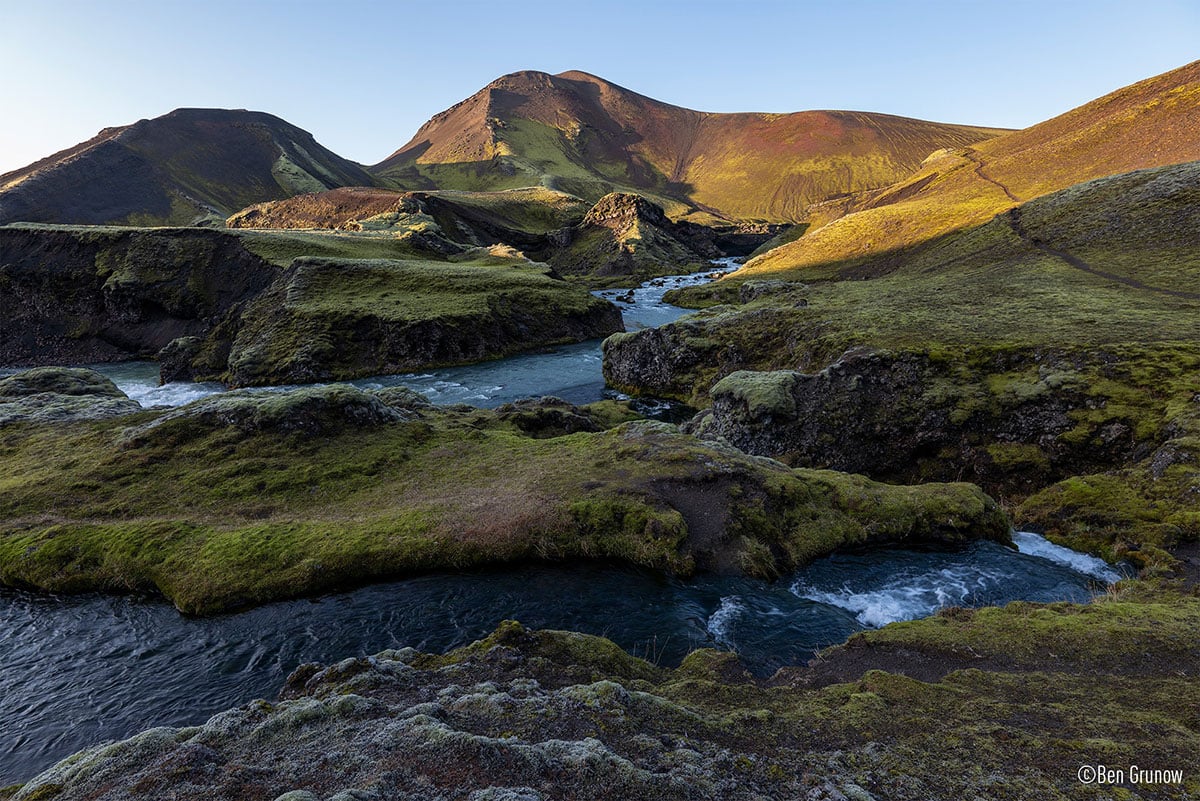 sample showing a river in Iceland