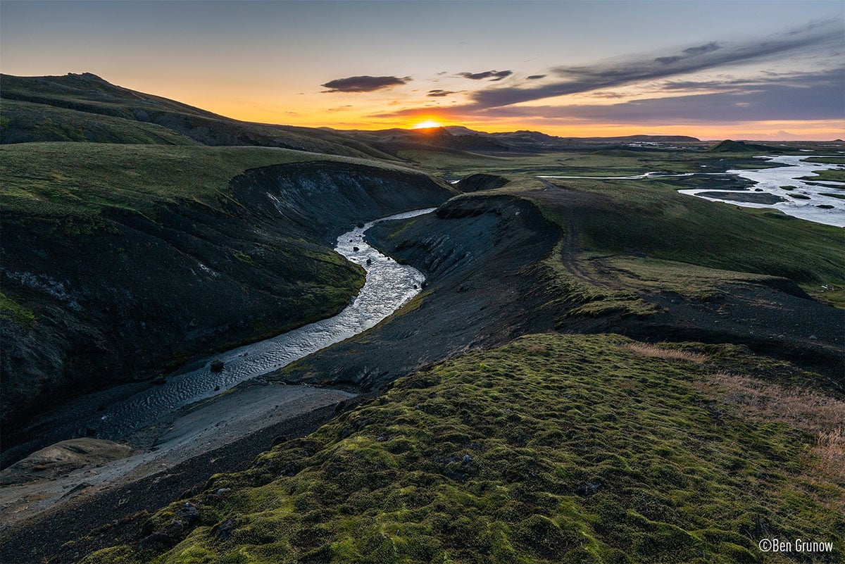 sample showing a river in Iceland