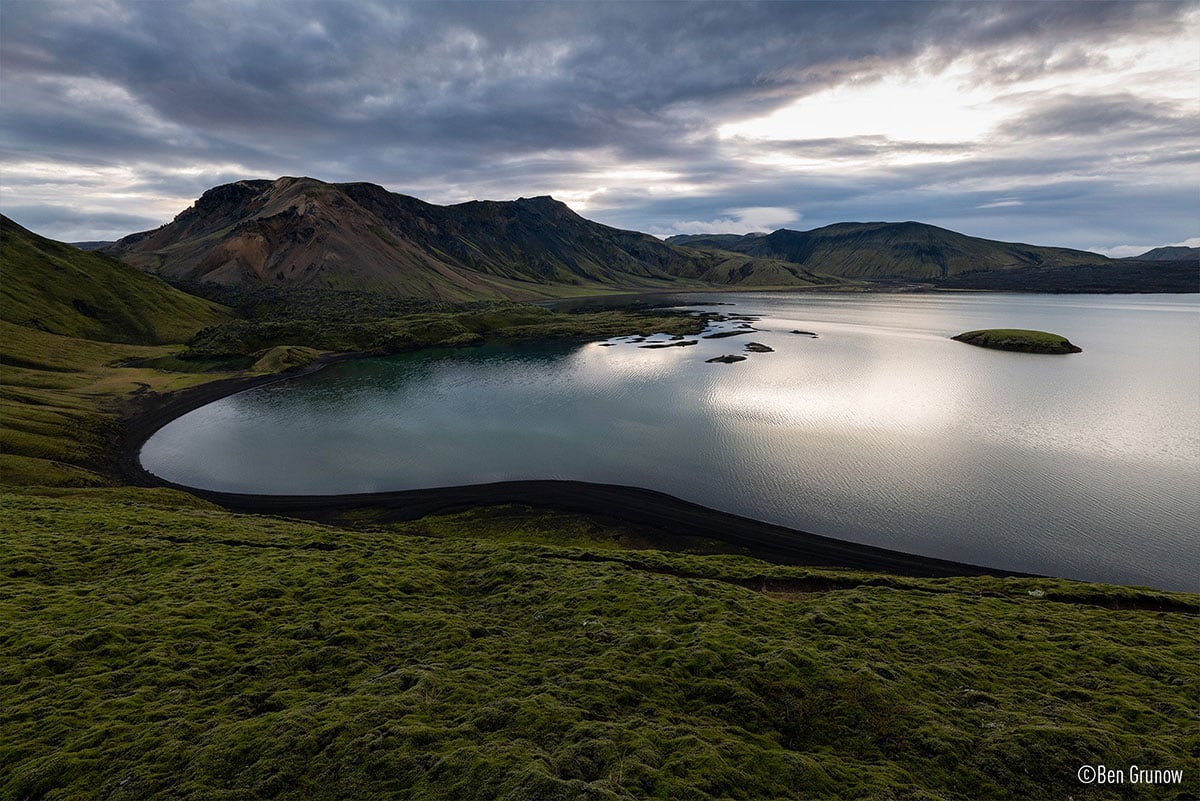 sample showing a lake in Iceland