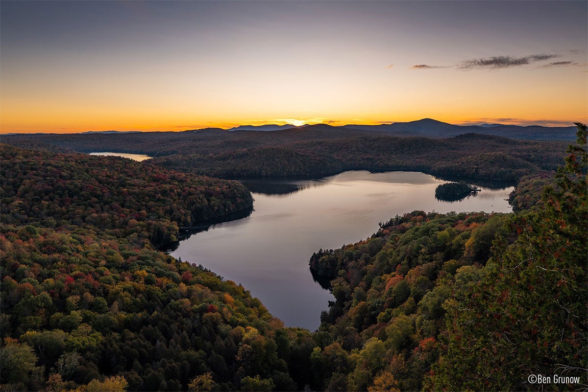 sample image of Nichols Pond in autumn