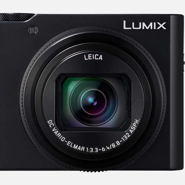close up of the panasonic lumix camera lens