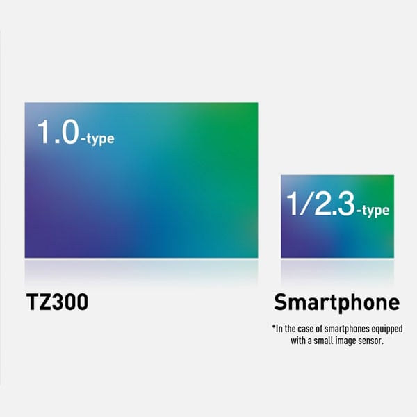 panasonic lumix camera sensor compared with a smartphone sensor