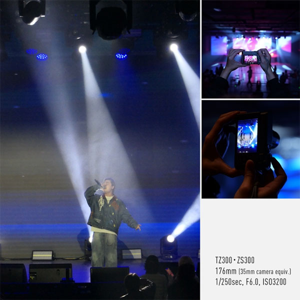 panasonic lumix camera being used to take photos at a concert