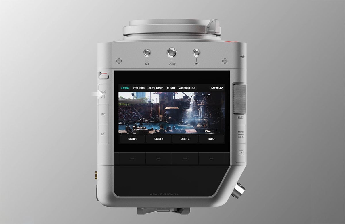 close up of the pixboom camera showing the physical buttons