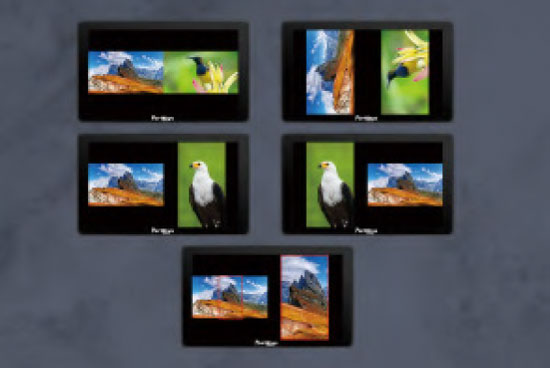 portkeys camera monitor spec icon split screen