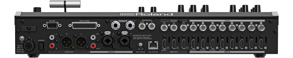 photograph of Roland V-160HD Video Switcher input and output connections
