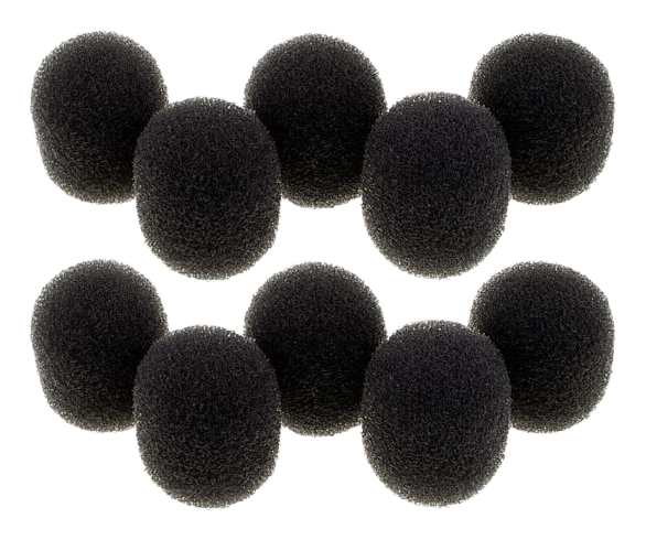 Rycote Miniature Black Lavalier Foam 10 Pack