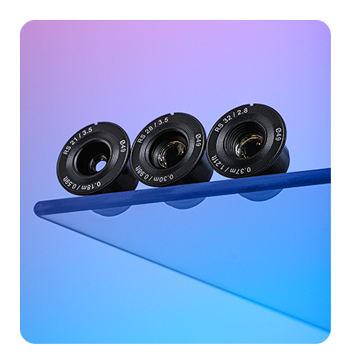 samyang lens focal lengths on a shelf