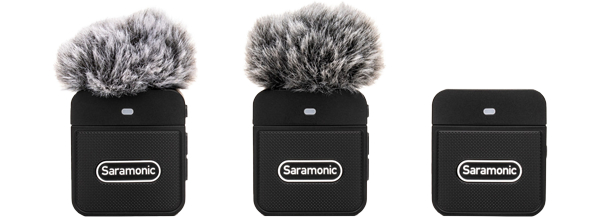 Saramonic Blink 100 B2 dual channel wireless microphone system with 2 microphones and 1 receiver