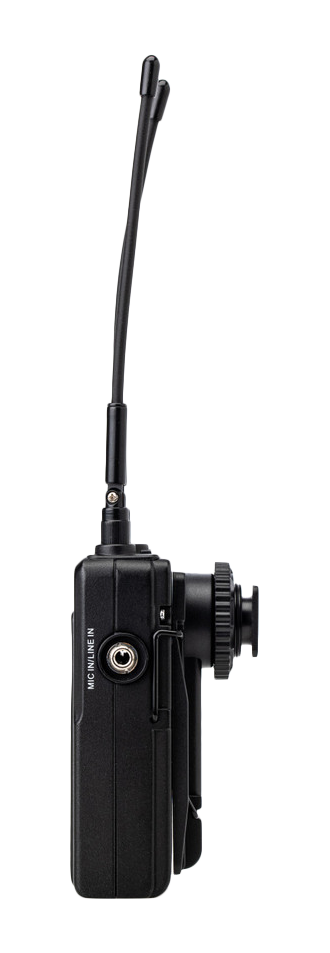 side view showing mic in, Saramonic UwMic9S Kit 2 Advanced 2-Person Wireless UHF Lavalier System