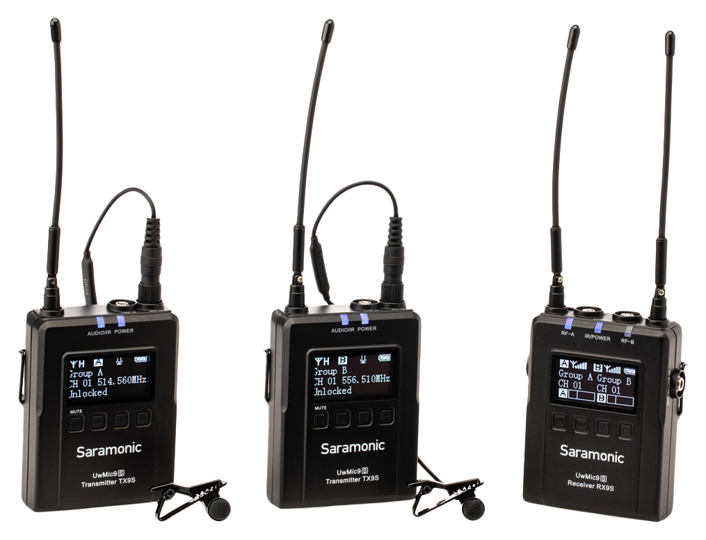 Saramonic UwMic9S Kit 2 Advanced 2-Person Wireless UHF Lavalier System