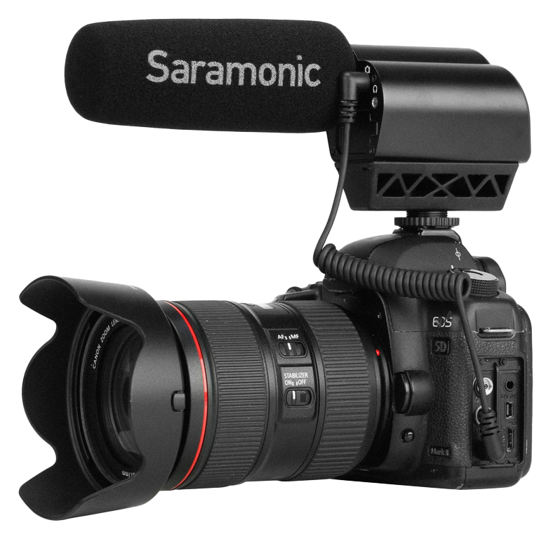 camera mounted vmic mark 2 for built-in monitoring, Saramonic Vmic Mark II On-Camera Directional Shotgun Microphone