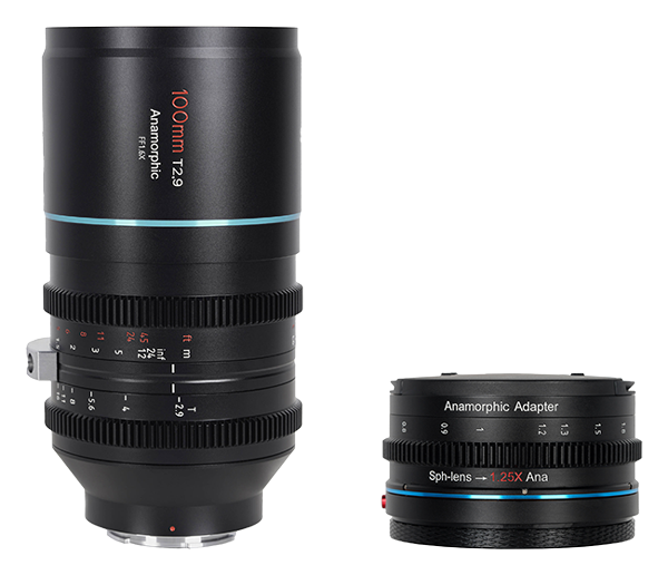Sirui 100mm Venus T2.9 1.6x Full-Frame Anamorphic Lens With 1.25x Adapter