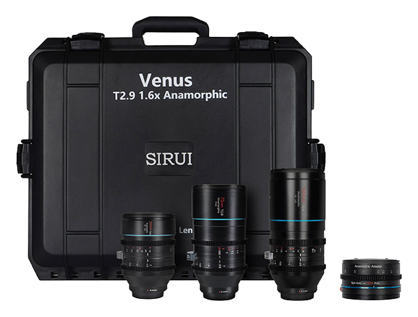 Sirui Venus T2.9 1.6x Full-Frame Anamorphic 3-Lens Kit With 1.25x Adapter