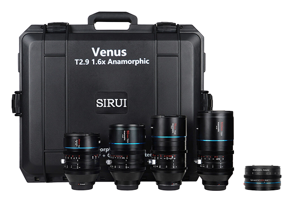 Sirui Venus T2.9 1.6x Full-Frame Anamorphic 4-Lens Kit With 1.25x Adapter