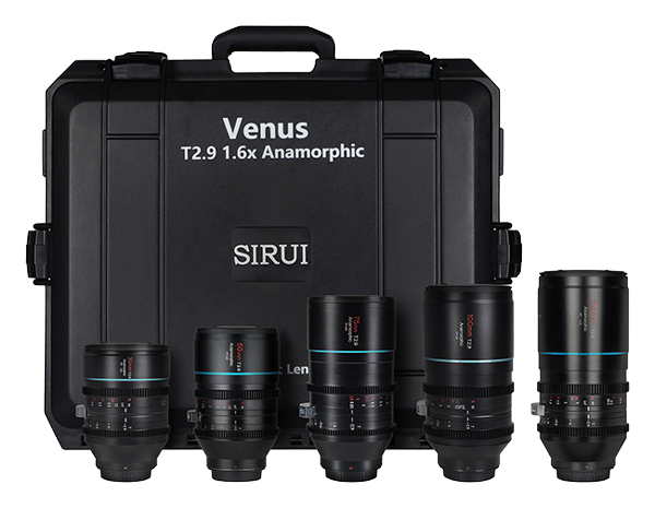 Sirui Venus T2.9 1.6x Full-Frame Anamorphic 5-Lens Kit