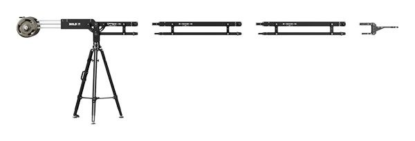 breakdown of the modular parts of the Slidekamera Bold Jib