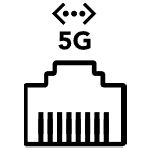 black ethernet icon