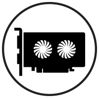 black gpu icon