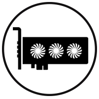 black gpu icon
