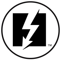 black thunderbolt icon