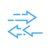 blue bandwidth icon