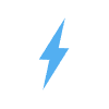 blue lightning bolt icon