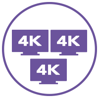 symbol showing 3 4k monitors, Sonnet Echo 13 Triple 4K Display Dock