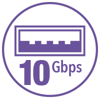 purple 10gbps icon