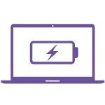 purple laptop icon icon