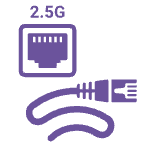 purple ethernet icon