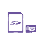 purple sd/microsd icon