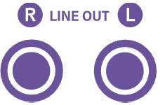 purple rca jacks icon