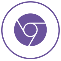purple chromebook icon