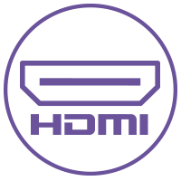 purple hdmi icon