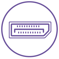 purple displayport icon