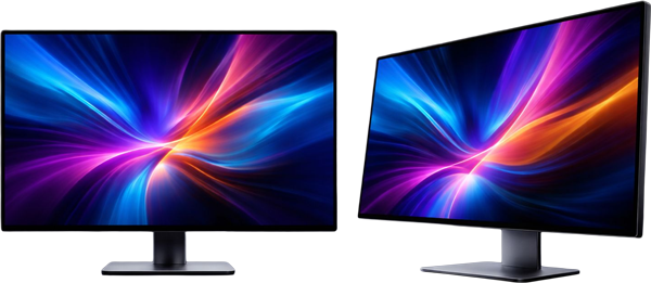 two monitors side by side
