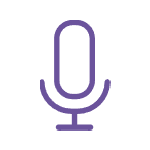 purple mic icon