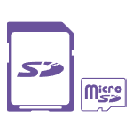 purple sd card icon