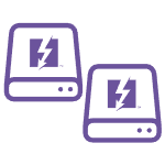 purple thunderbolt devices icon