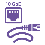 purple ethernet icon