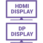 purple hdmi/dp icon