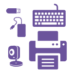 purple usb devices icon