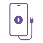 purple charging icon